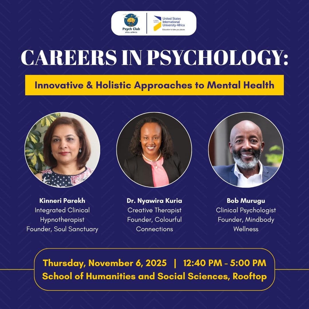 Careers in Psychology event flyer, November 6 2025